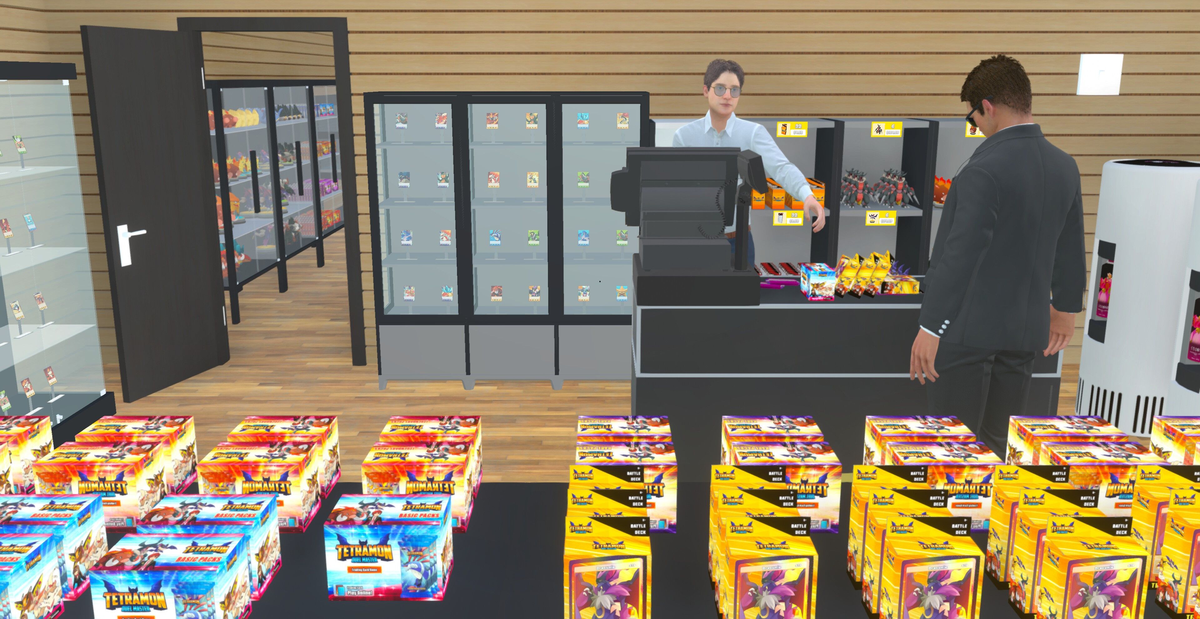 tcg card shop simulator display case purpose Custom Professional Retail TCG Display Case main image 1
