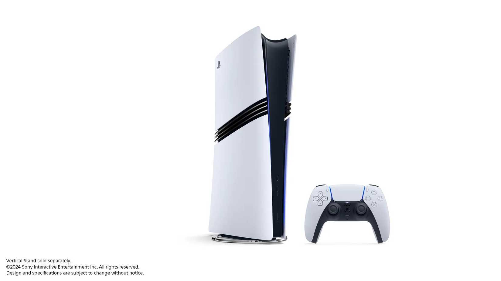 An image of the PlayStation 5 Pro in white