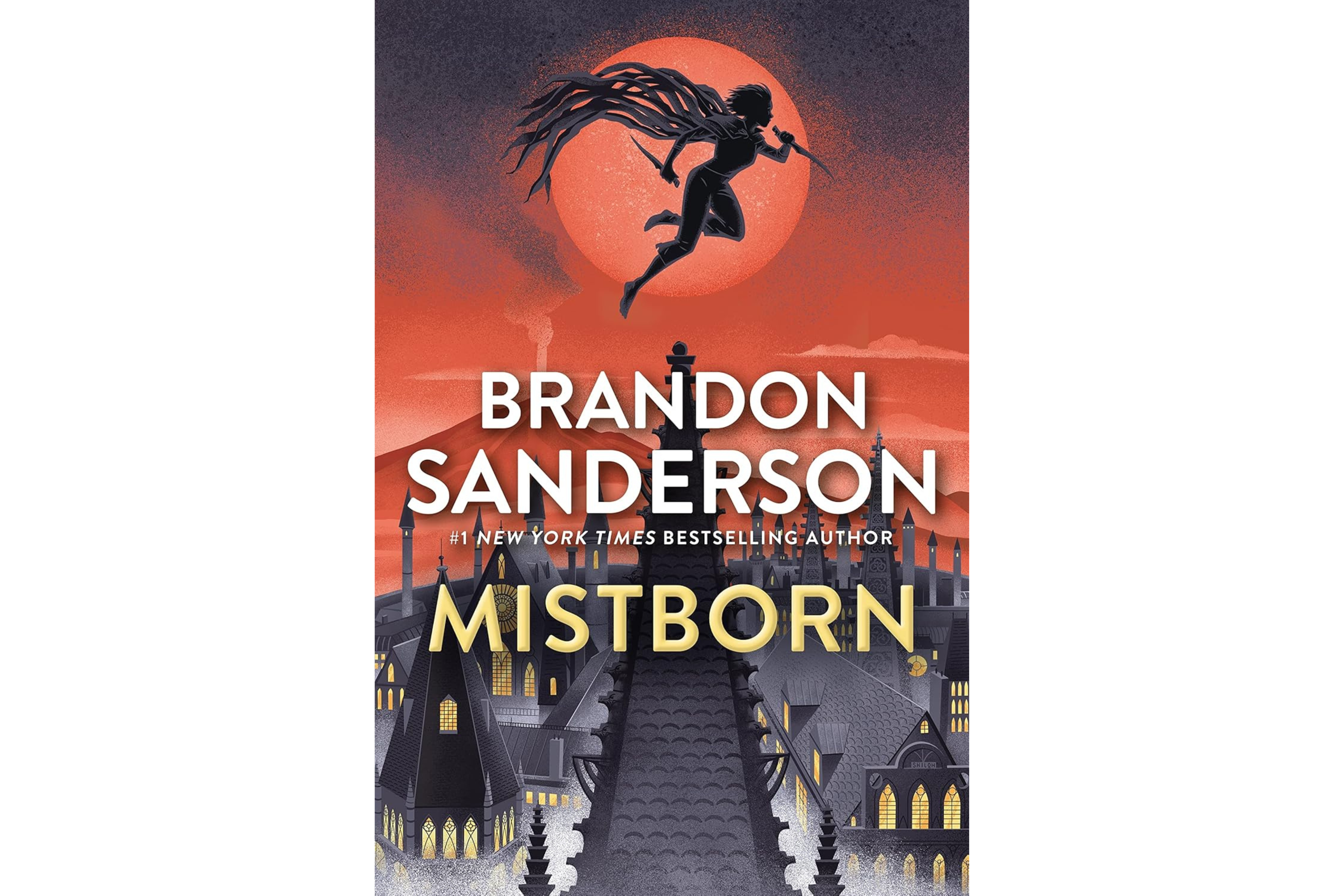 The iconic cover art for Mistborn: The Final Empire by Brandon Sanderson.