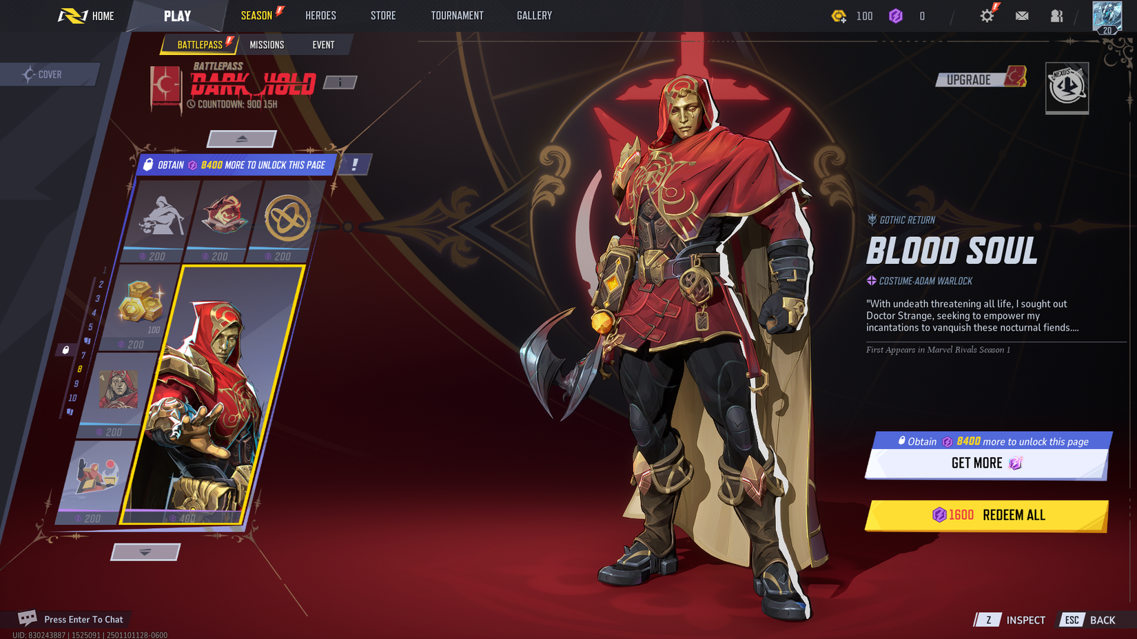 Marvel Rivals Battlepasses All Marvel Rivals season 1 battle pass skins and rewards