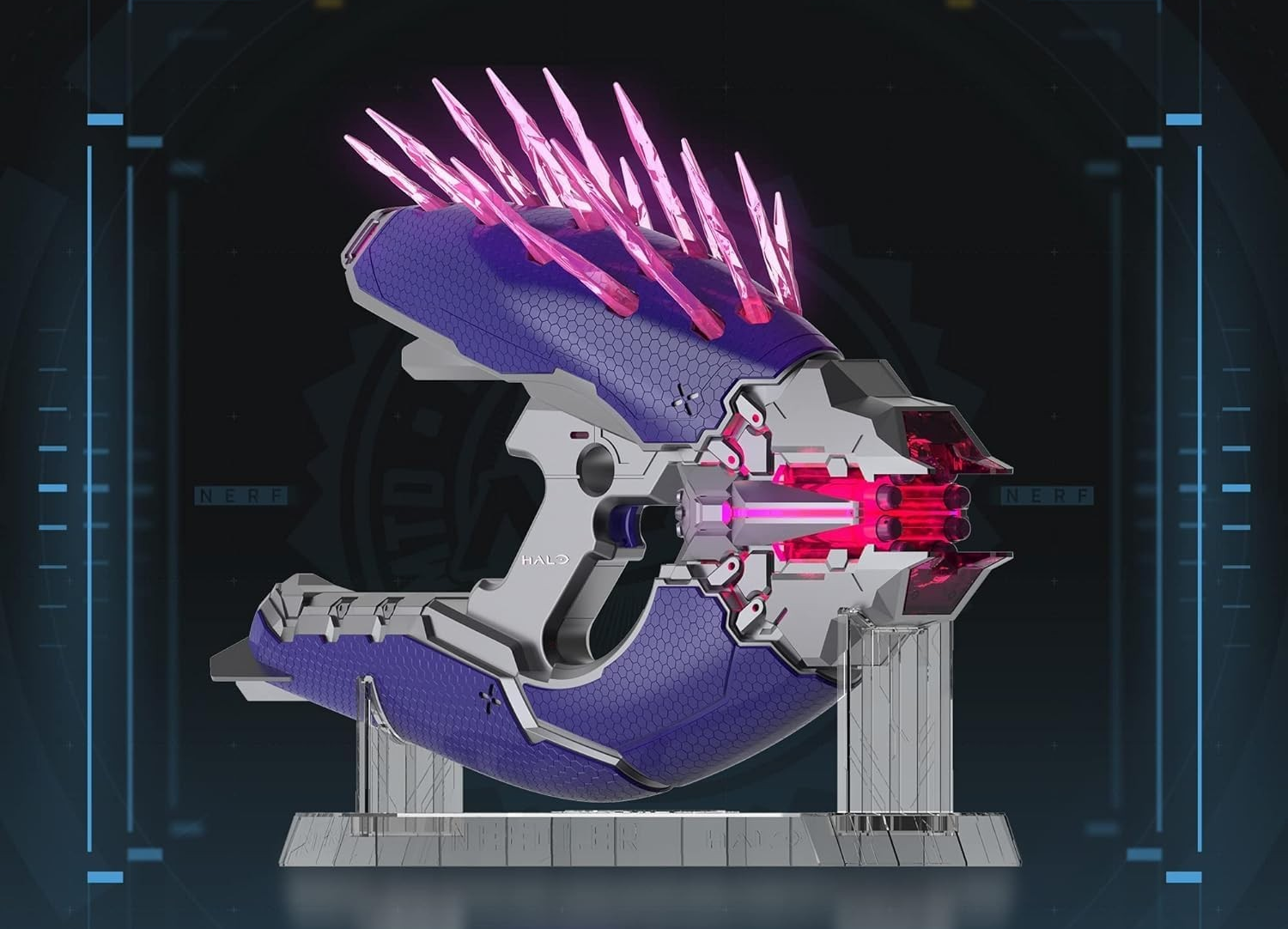 A stock image of the Nerf blaster version of the Halo Needler