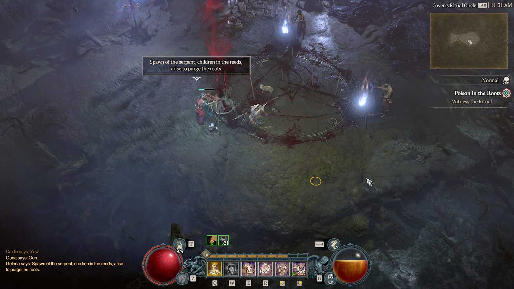 ‘Poison in the Roots’ walkthrough, ritual puzzle solution in Diablo 4
