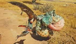 An aerial attack in Monster Hunter Wilds