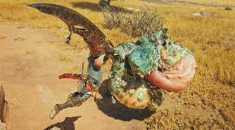 An aerial attack in Monster Hunter Wilds