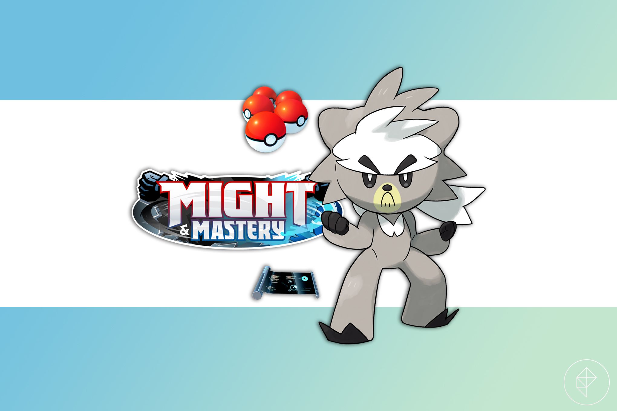 Kubfu alongside the Pokémon Go “Might and Mastery” logo