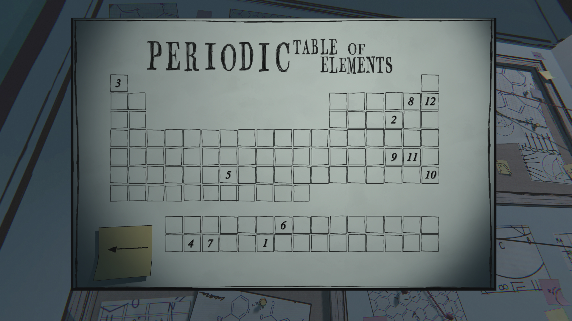 How to solve the Laboratory periodic table puzzle in Blue Prince