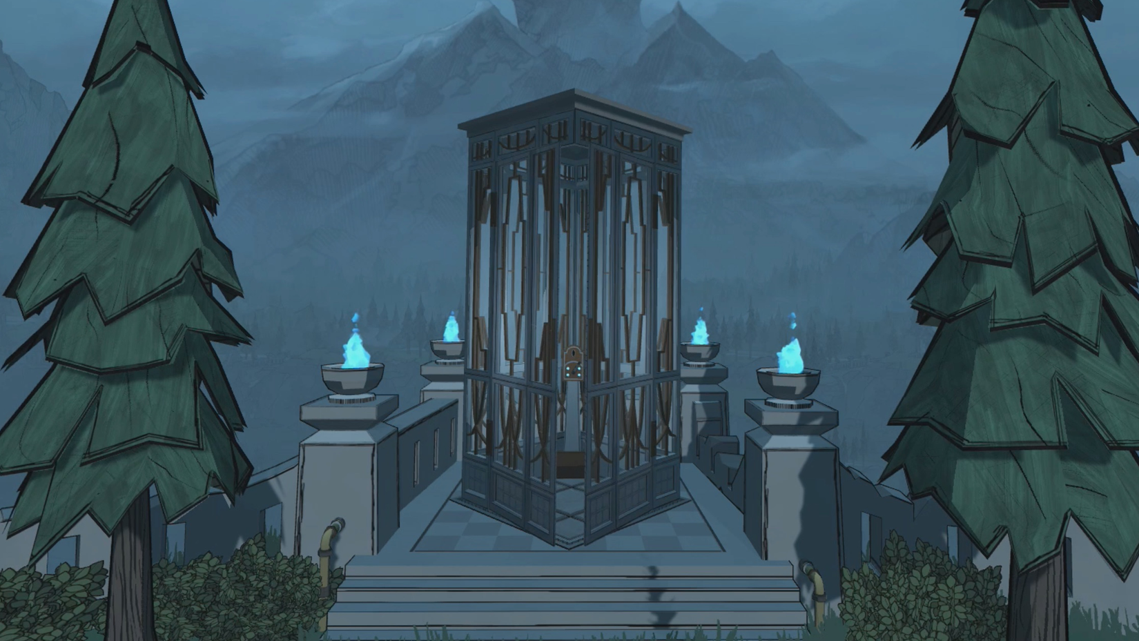 Quebra-cabeça 7 dos braseiros Blue Prince