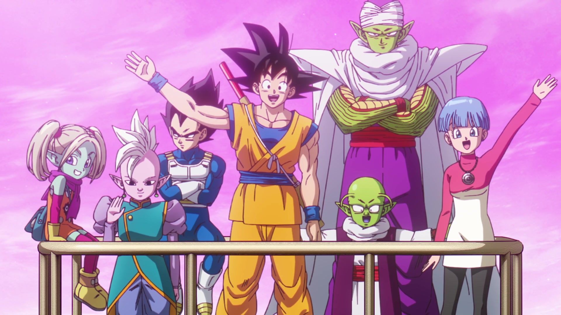 The cast of Dragon Ball Daima waving goodbye.