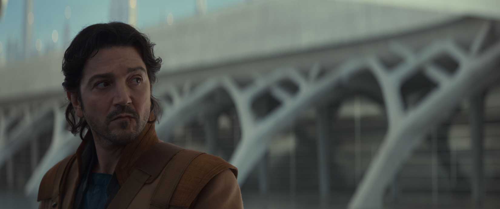 Cassian Andor (Diego Luna) looks pensive in season 2 of Andor