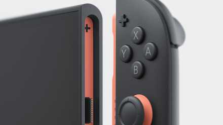 A close up of a Switch 2 with the Joy-Con 2 detaching