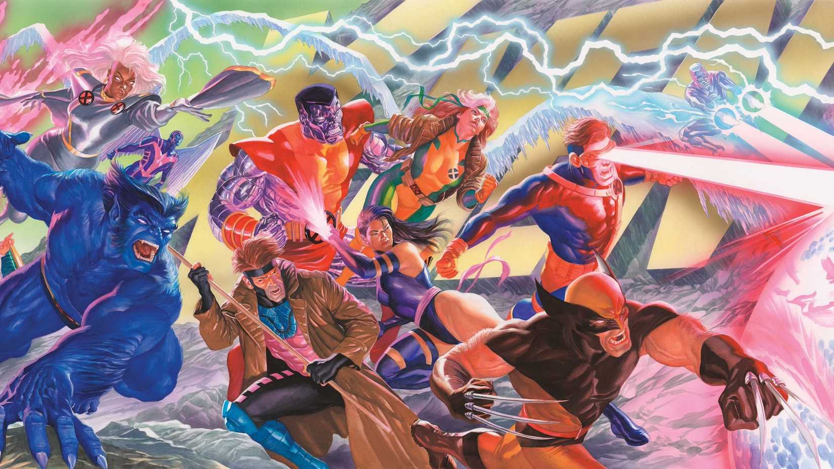 A painting of the 90s era X-Men, painted by Alex Ross, as an homage to Jim Lee’s X-Men #1 cover