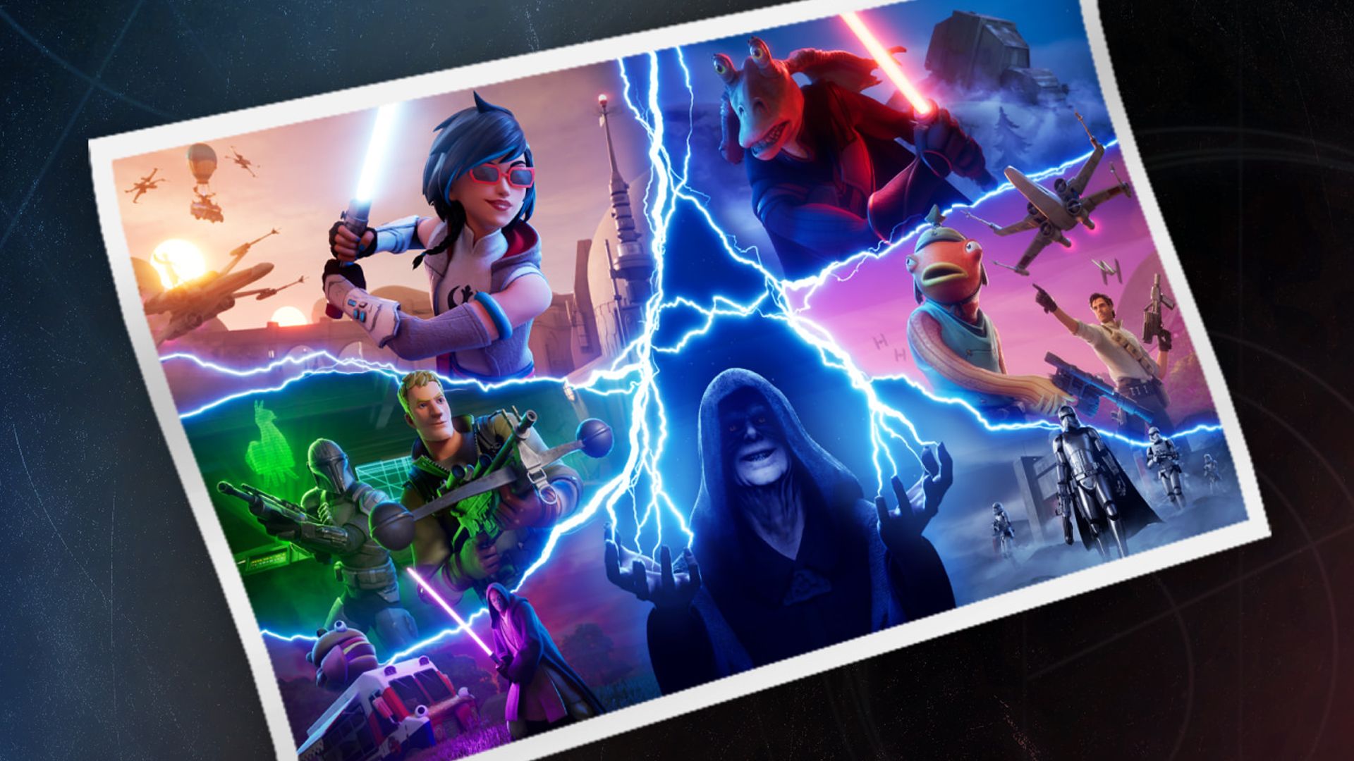 A banner for the Fortnite Galactic Battle event.