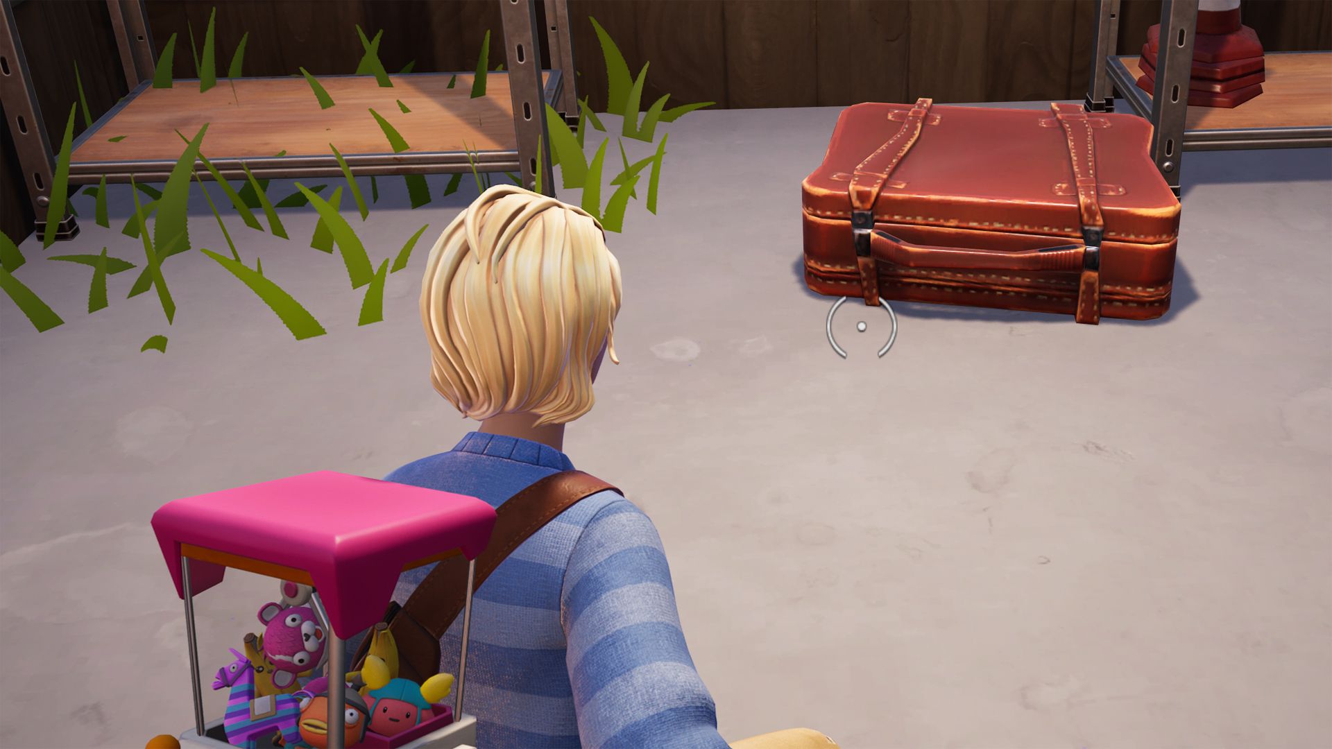 A player looking at the Suitcase of Patience in Fortnite.