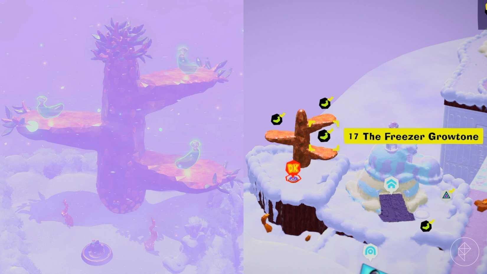 Freezer Layer Banandium Gem (banana) locations in Donkey Kong Bananza