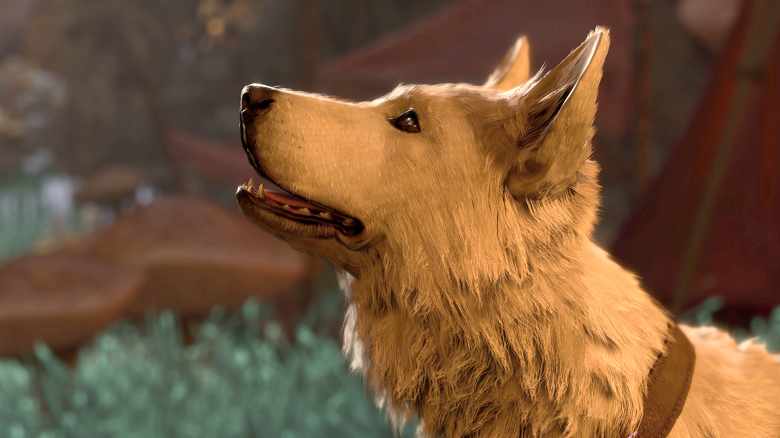 Scratch being adorable in Baldur’s Gate 3.