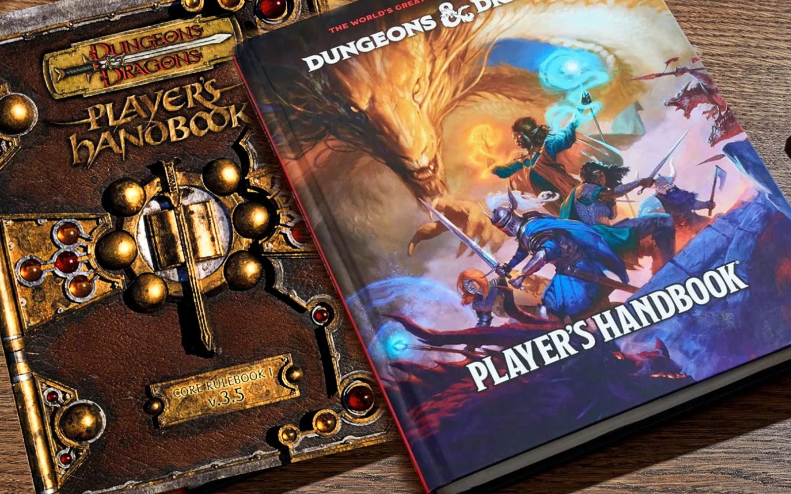 The Player’s Handbook for Dungeons & Dragons 3.5 edition and for the 2024 version of 5 edition.