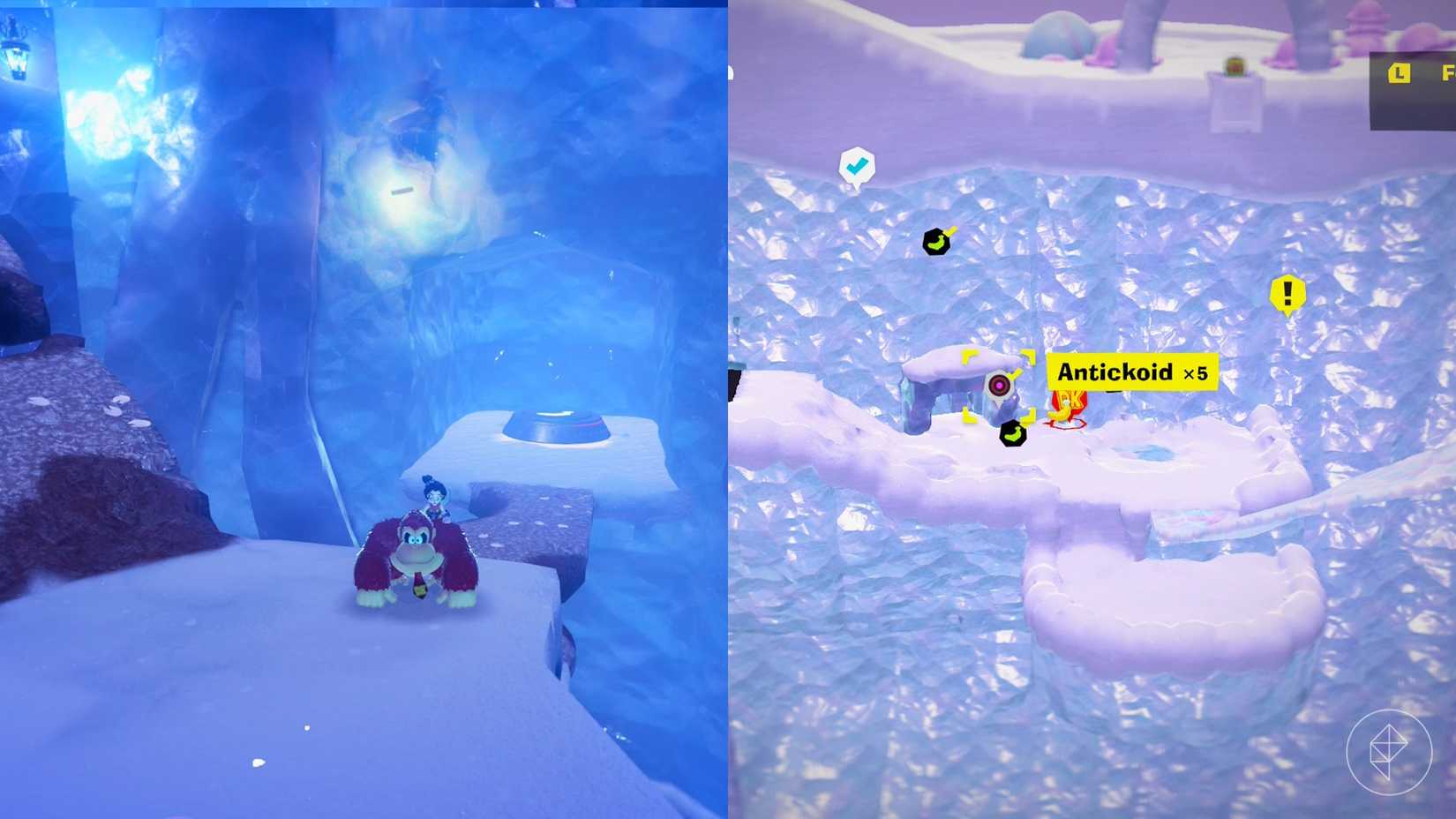 Freezer Layer Banandium Gem (banana) locations in Donkey Kong Bananza
