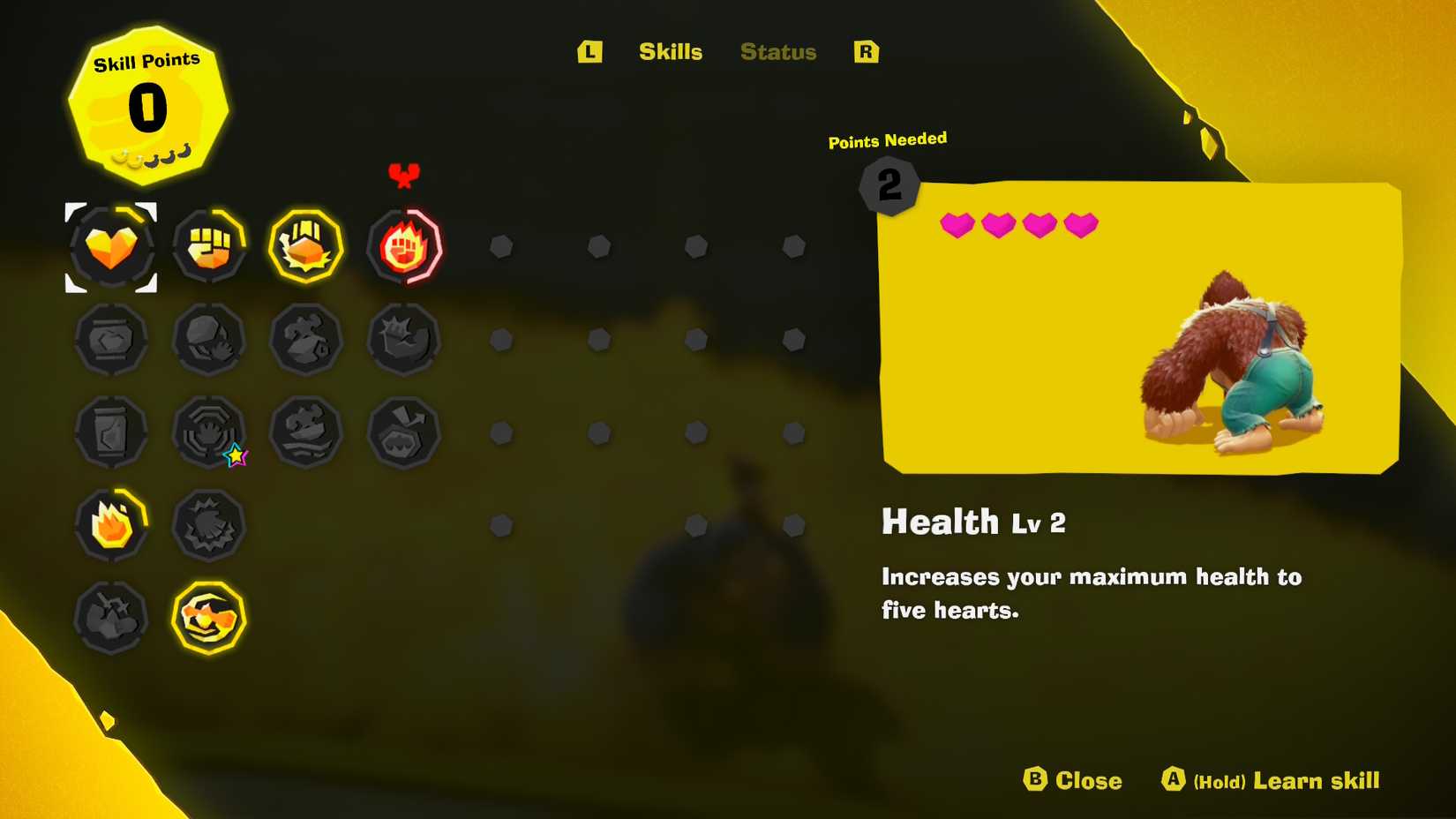 Donkey Kong Bananza skills list and how to unlock them