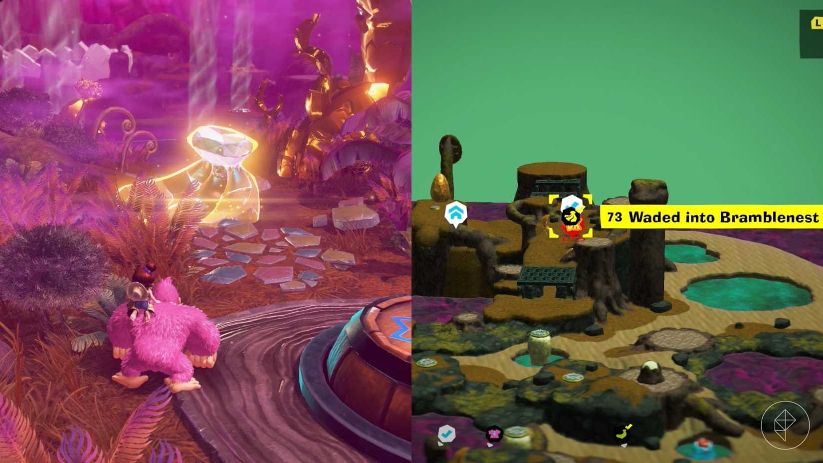 Forest Layer Banandium Gem (banana) locations in Donkey Kong Bananza