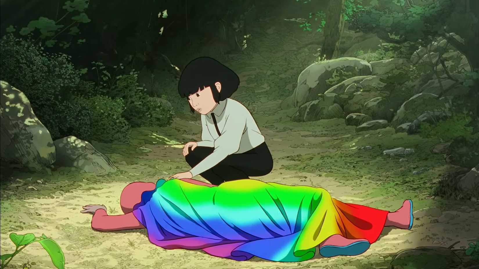 A screenshot from the animated film Arco