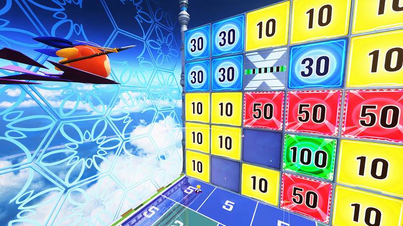 Waddle Dee approaches the point board in Kirby Air Riders.