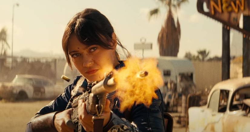 Lucy MacLean shoots a high-powered bullet in season 2 of Fallout, which takes place in New Vegas.