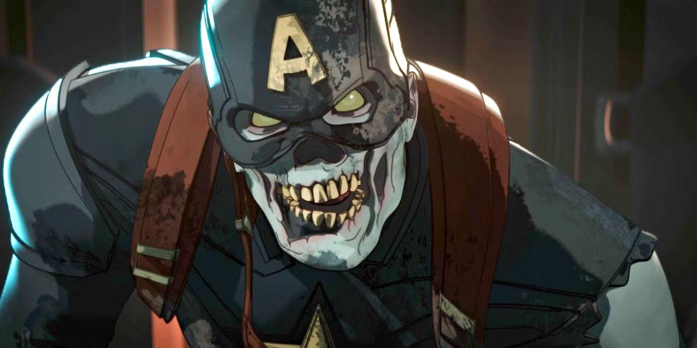 Zombified Captain America in the animated show What If?