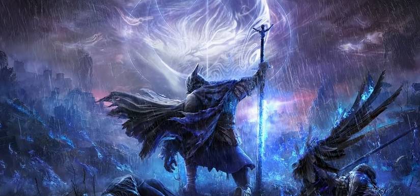 A Wylder in Elden Ring Nightreign stands in the storm while his teammates are dying around him.