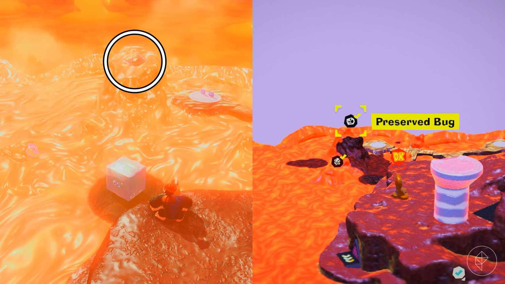 Freezer layer fossil locations in Donkey Kong Bananza