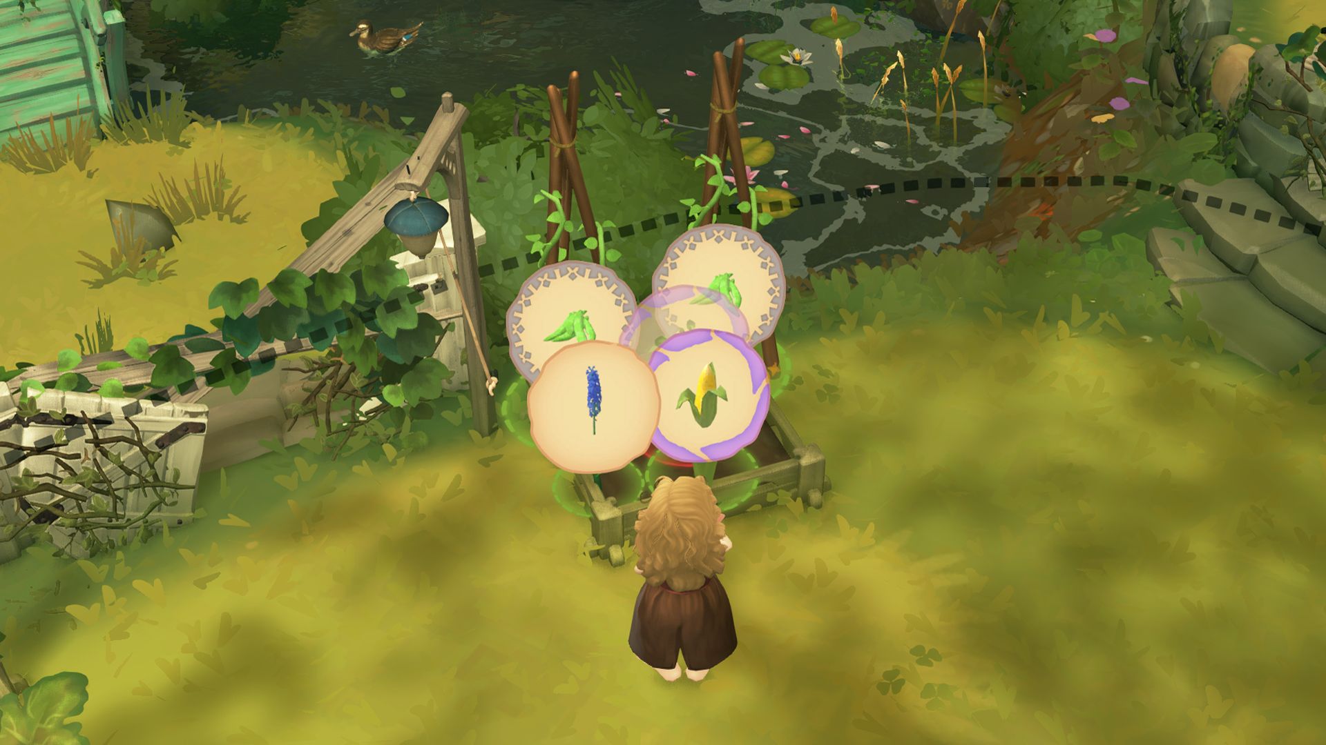 Flower planting in Tales of the Shire.