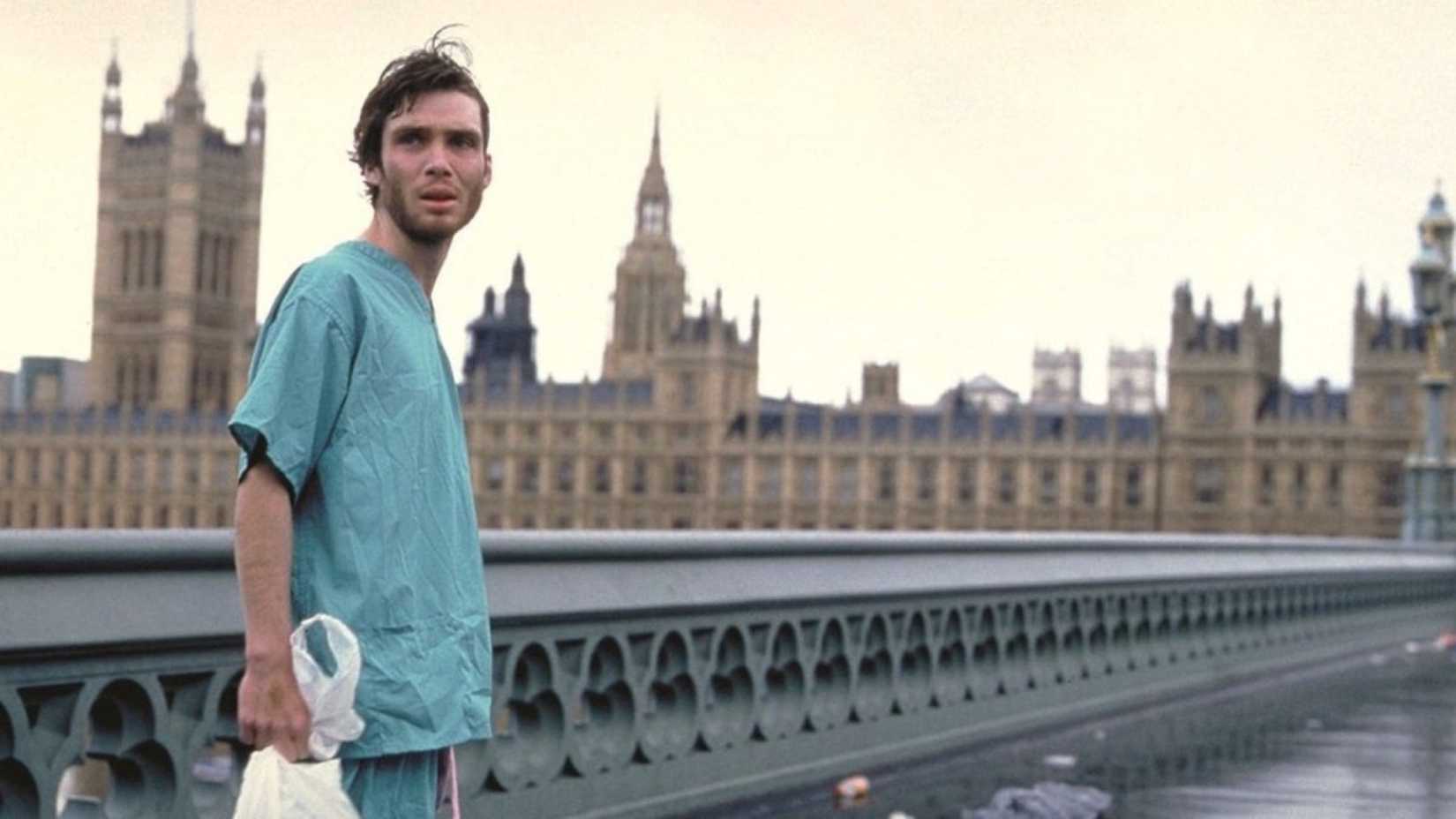 Cillian Murphy surveys an abandoned London in a scene from the original 28 Days Later