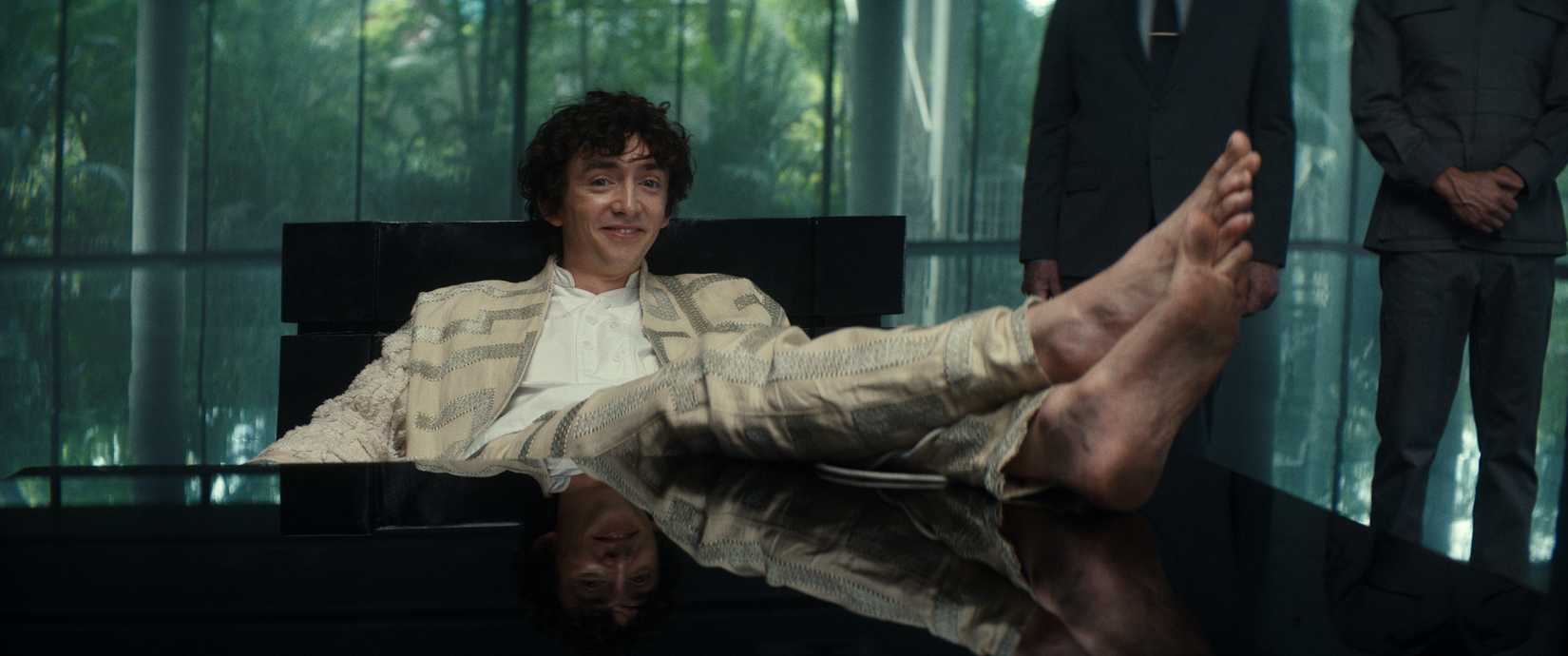Boy Kavalier puts his feet on a desk during a meeting in Alien: Earth