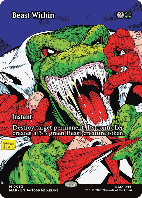 Beast Within Spider Man mtg bonus sheet