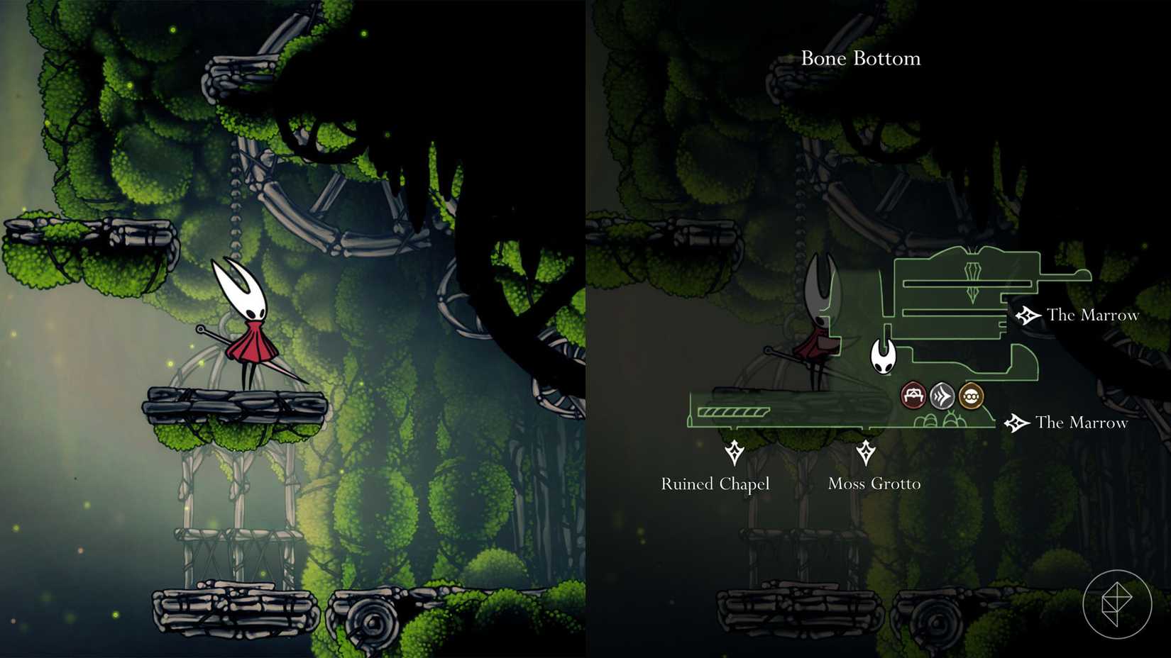 Hornet standing on top of an elevator in Hollow Knight: Silksong.