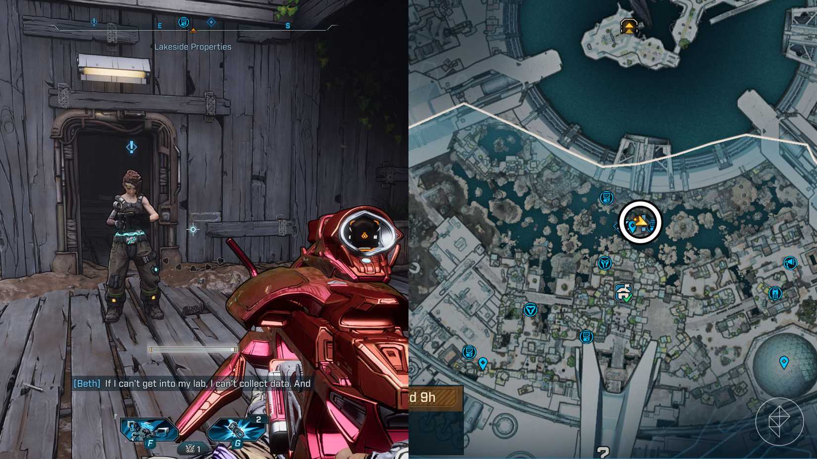 दो सीमावर्ती 4 छवियों का एक असेंबल "एक गैसी इश्यू" साइड -क्वेस्ट