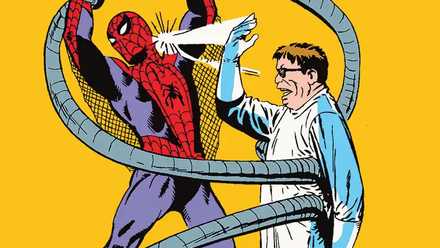Doctor Octopus slapping Spider Man in MTG Counterspell card