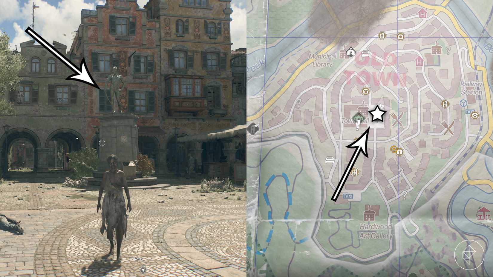 डाइंग लाइट में स्टैचू तलवार का स्थान: जानवर।