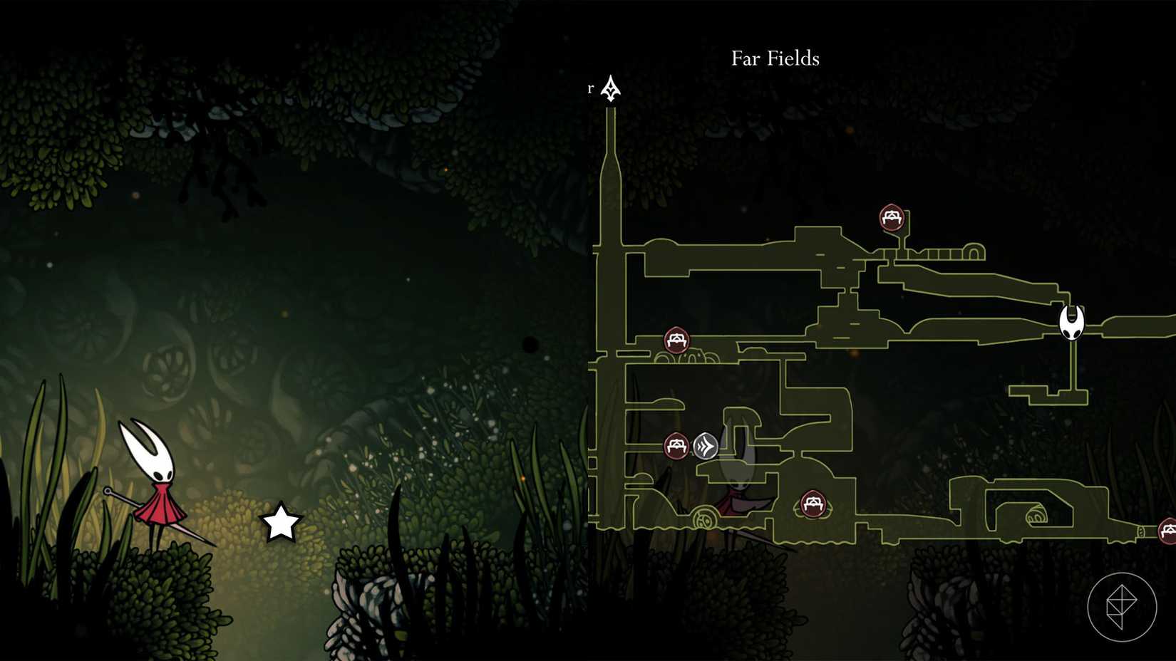 The location of Gurr the Outcast in Silksong.