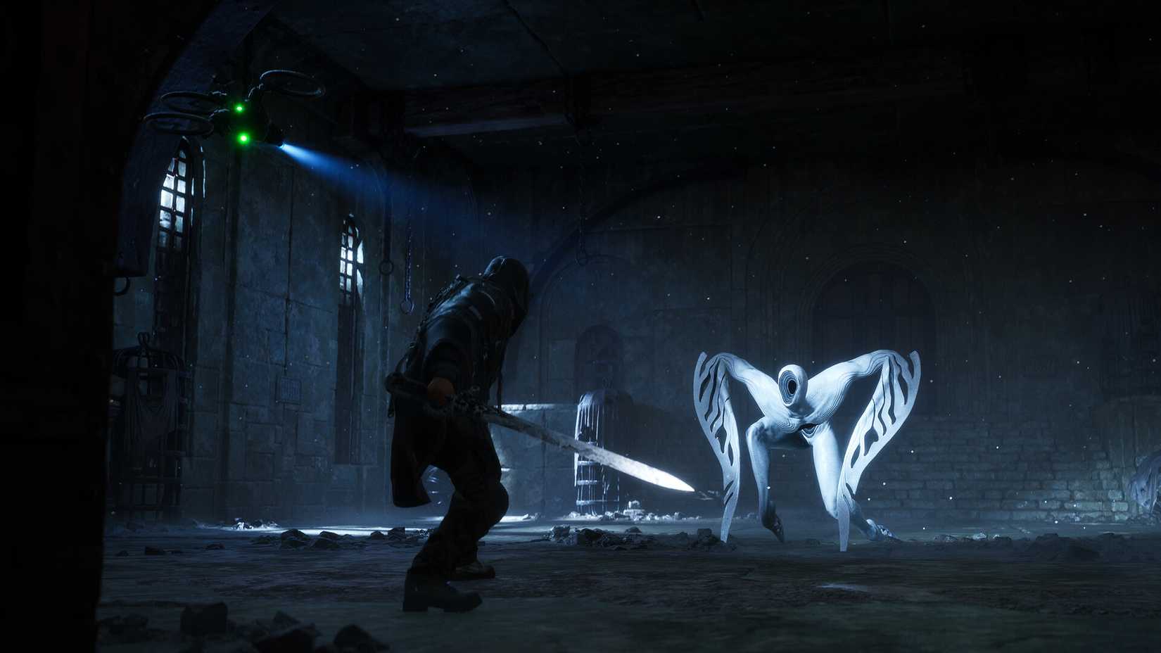 Remi facing a pale demon in Hell Is Us.