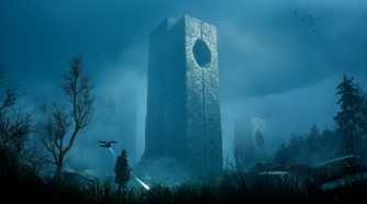Bloodborne Meets Deus Ex: Human Revolution In the Best Sleeper Hit on Game Pass 49 Remi approaching a tower in a screenshot from Hell Is Us.