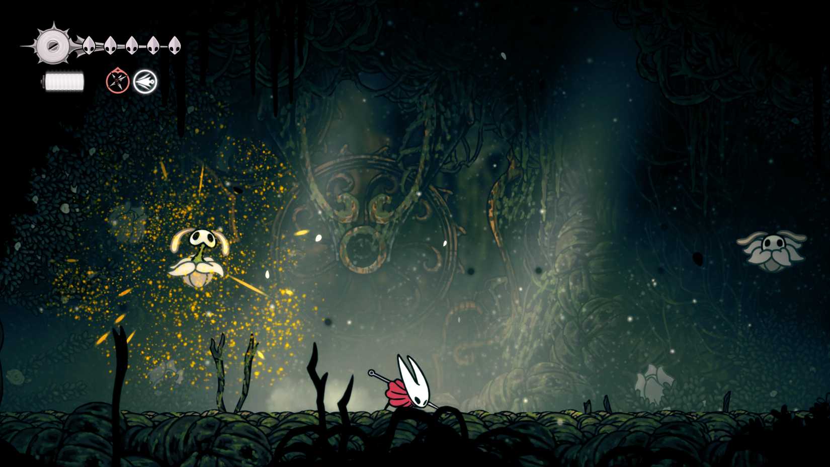 The Shellwood enemy arena in Hollow Knight: Silksong.