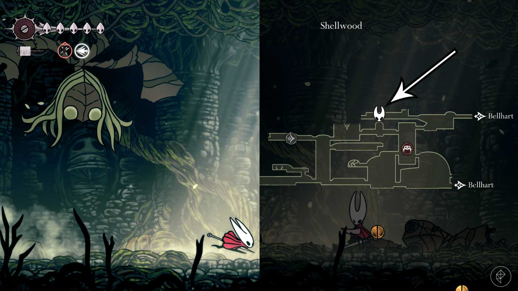The Splinter Sister boss location in Hollow Knight: Silksong.