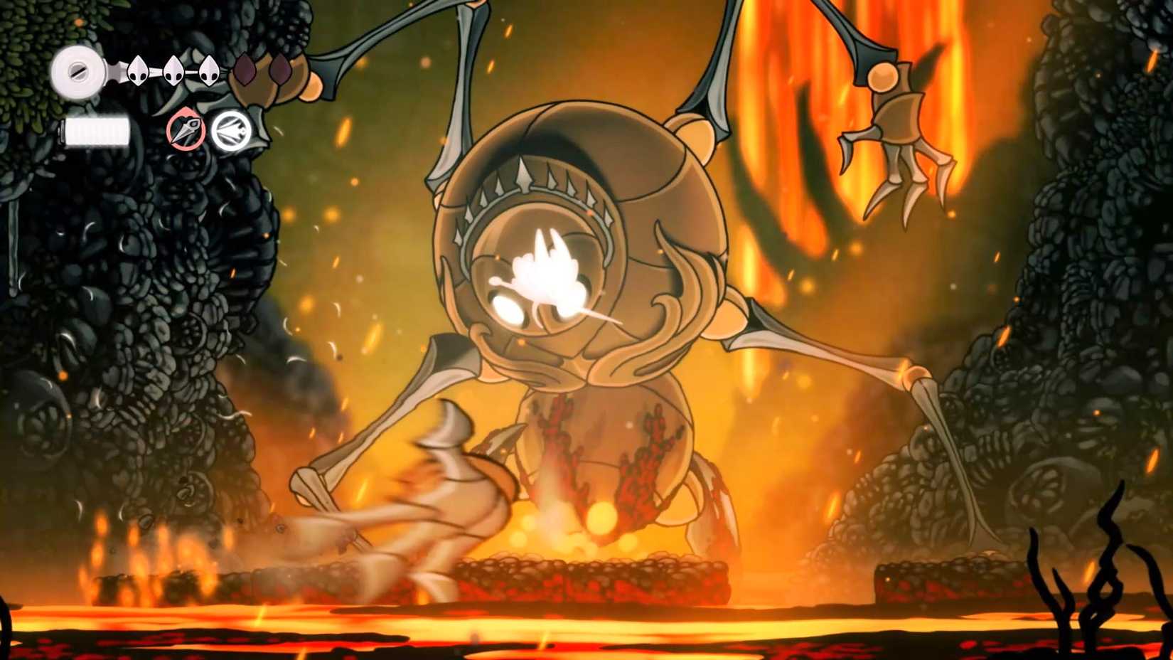 हॉर्नेट ने सिल्क्सॉन्ग में एक हिट से बचते हुए चौथे कोरस पर हमला किया