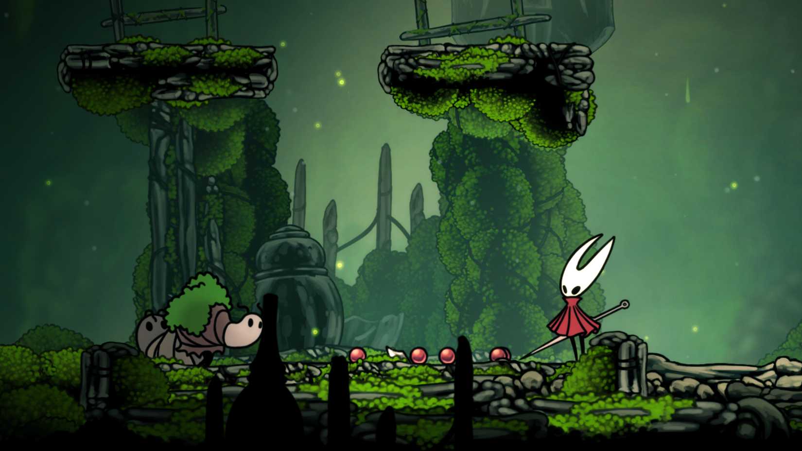 Rosarios y un caracol venenoso en Hollow Knight: Silksong.
