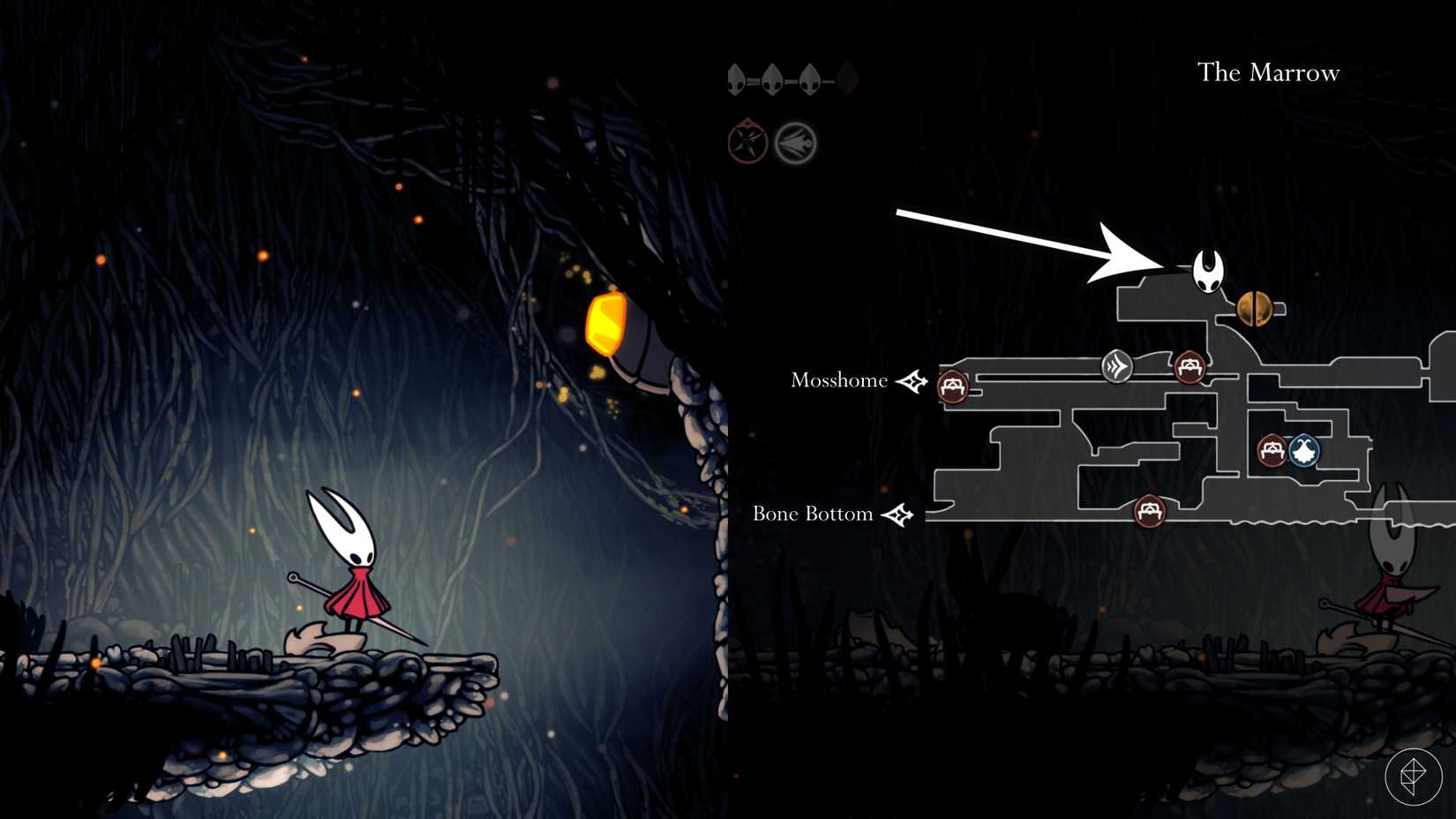 La segunda ubicación volátil de Flintbeetle en Hollow Knight: Silksong.