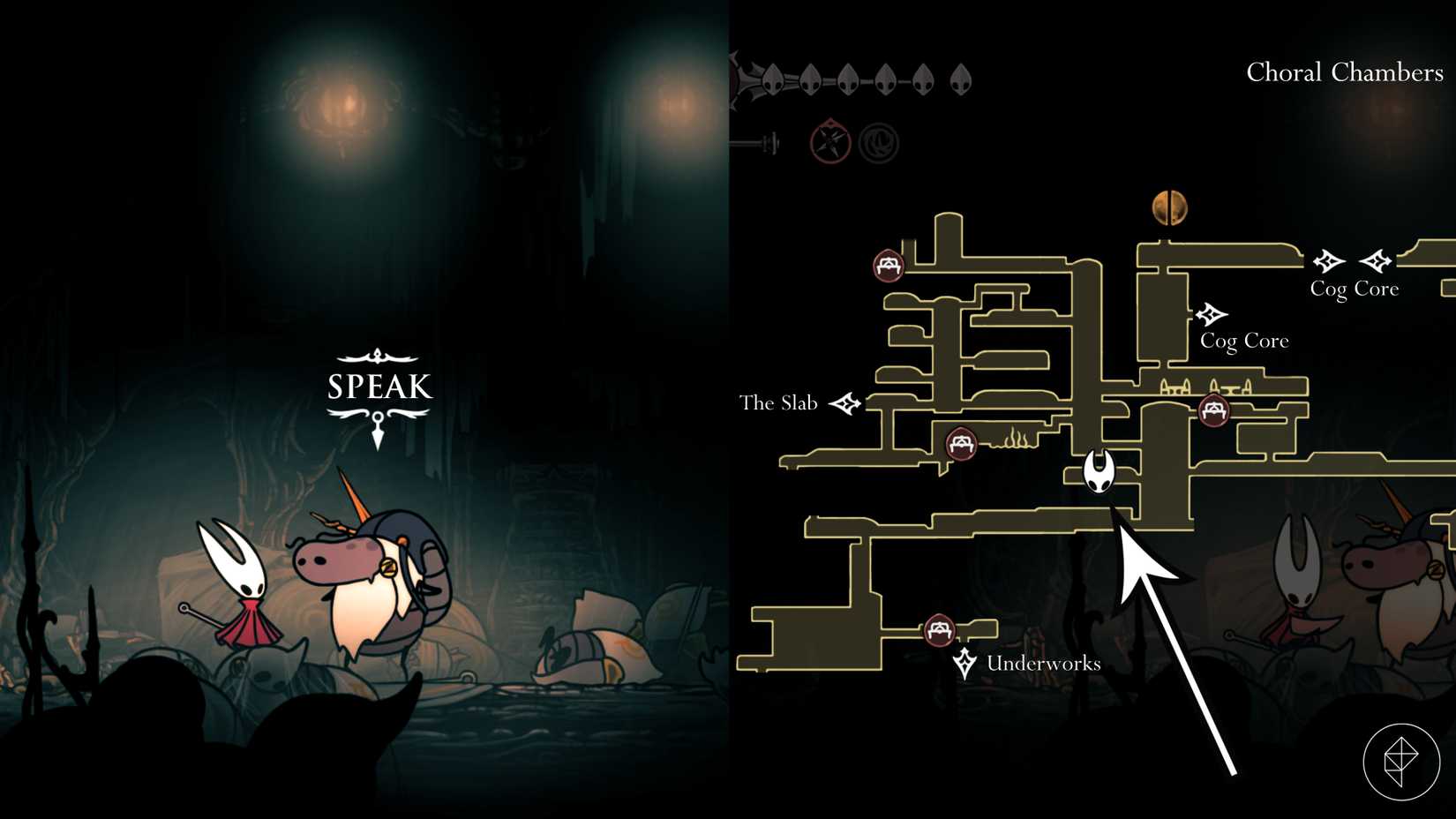 खोखले नाइट में जुबिलाना का स्थान: सिल्क्सॉन्ग।