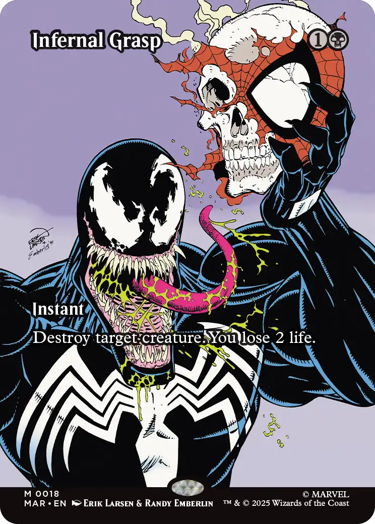 Infernal Grasp from MTG Spider Man bonus sheet