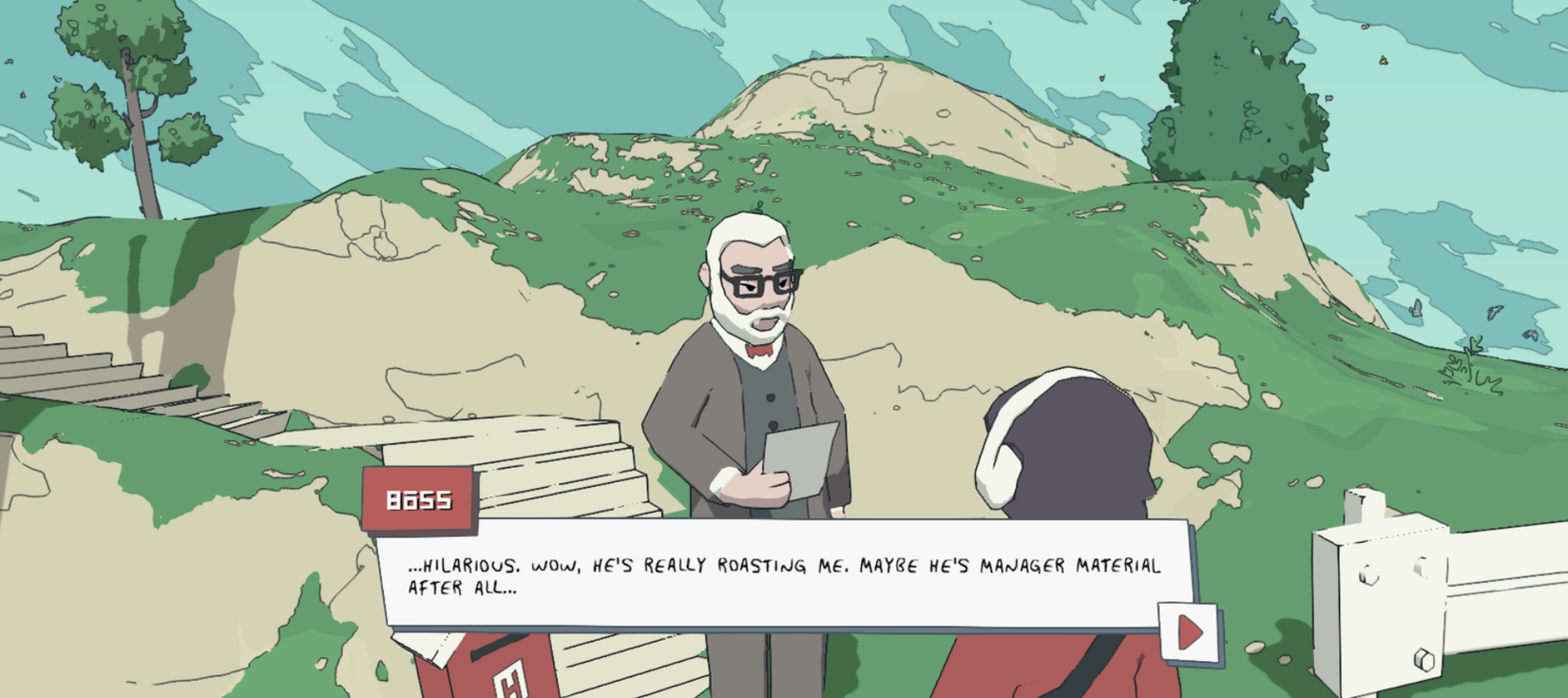 Boss commenting on his employee's letter in abeto's Messenger.