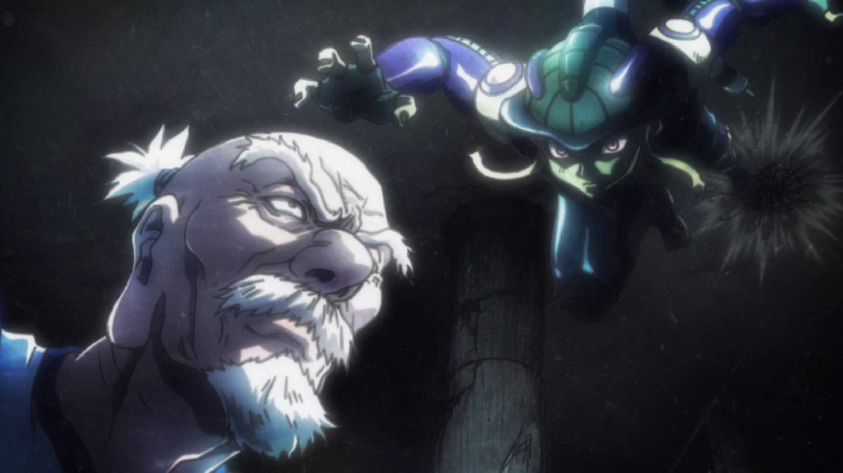 netero getting attacked from above by meruem