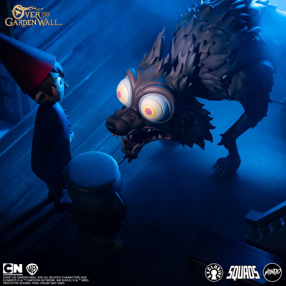 Wirt, Greg, and The Dog from Over the Garden Wall Mondo figures.